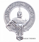 Barclay Clan Crest Badge in Pewter featuring a traditional belted design ideal for everyday wear and clan gatherings.
