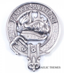 Douglas Clan Crest Badge in Pewter, featuring a traditional belted design representing clan heritage, perfect for everyday wear or clan gatherings.