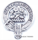 Fraser Clan Crest Badge in Pewter showcasing the intricate belted design, perfect for clan gatherings and everyday wear.