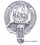 Innes Clan Crest Badge in Pewter, featuring a traditional design suitable for wear as a cap badge or brooch pin, perfect for clan gatherings.
