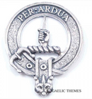 Macintyre Clan Crest Badge in Pewter displayed for everyday wear and clan gatherings