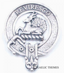 Maxwell Clan Crest Badge in Pewter displayed prominently, showcasing its traditional belted design, perfect for everyday wear and clan gatherings.