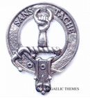 Napier Clan Crest Badge in Pewter, featuring a traditional belted design perfect for everyday wear and clan gatherings.