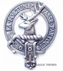 Rollo Clan Crest Badge in Pewter, showcasing the traditional belted design, perfect for everyday wear or clan gatherings.