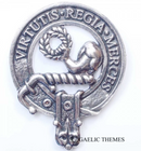 Skene Clan Crest Badge in Pewter depicting traditional belted design suitable for everyday wear and clan gatherings.
