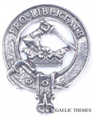Wallace Clan Crest Badge in Pewter showcasing the traditional belted design perfect for everyday wear or clan gatherings.