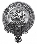 Wilson Clan Crest Badge in Pewter showcasing a traditional belted design, perfect for daily wear or clan gatherings.