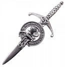Clan Crest Pewter Kilt Pin with Buchan Crest showcasing the traditional Scottish craftsmanship and antique palladium finish