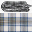 Wool Strip Ribbon in Stewart Muted Blue Weathered Tartan showcasing five customizable strips, perfect for wedding decorations and vintage events.