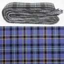Wool Strip Ribbon in Weir Ancient Tartan displayed in various widths, highlighting its versatility for DIY projects and elegant event decorations.