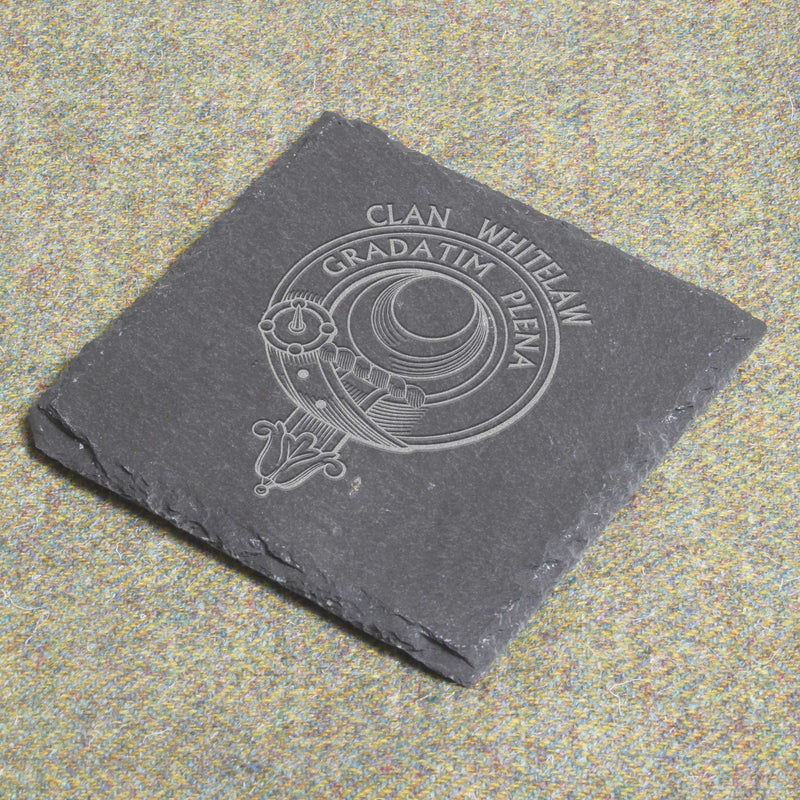 Whitelaw Clan Crest Slate Coaster
