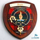 Boyd Clan Crest Plaque showcasing authentic Scottish craftsmanship with tartan design, handmade in Glasgow, Scotland