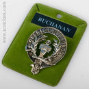 Buchanan Clan Crest Badge in Pewter showcasing traditional design and durable materials, perfect for displaying Scottish heritage.
