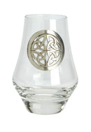 Celtic Whisky Tasting Glass showcasing the handcrafted Celtic pewter design, perfect for enjoying the aromas and flavors of your favorite whisky.