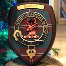 Crawford Extra Large Clan Crest Plaque showcasing authentic Scottish craftsmanship, handcrafted in Glasgow and measuring 12.5 inches by 9.5 inches.