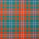 Heavyweight Tartan Material 16oz Wool 'Strome' displayed in fabric rolls for custom cuts.