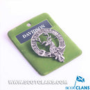 Davidson Clan Crest Badge in Pewter showcasing its high-quality durable design and traditional belted pattern, perfect for proud clan members.