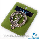 Fraser of Lovat Clan Crest Badge in Pewter, showcasing its intricate design and quality craftsmanship, perfect for expressing clan pride.