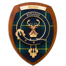 Gordon Clan Crest Plaque showcasing Scottish craftsmanship with a decorative tartan design. Ideal for celebrating heritage in homes and offices.