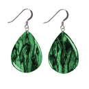 Heathergems Large Teardrop Earrings featuring uniquely handcrafted Scottish heather gems set in sterling silver, perfect for adding elegance to any outfit.