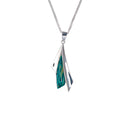 Heathergems Sycamore Pendant showcasing the unique design and vibrant colors of handmade Scottish heather gem jewelry, featuring a silver plated finish.