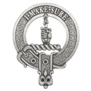 Kirkpatrick Clan Crest Badge in Pewter