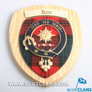 Kerr Clan Crest Plaque showcasing Scottish heritage, handcrafted hardwood design, and tartan details.