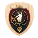 Close-up view of Lindsay Clan Crest Plaque highlighting meticulous craftsmanship and approval from the Standing Council of Scottish Chiefs.