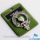 Logan Clan Crest Badge in Pewter, showcasing a beautiful and polished design symbolizing Scottish heritage, crafted in palladium for durability.