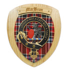 MacBean Clan Crest Plaque showcasing its handmade craftsmanship, a proud symbol of Scottish heritage from Global ScotCrest.
