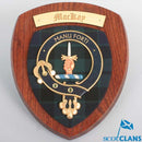 MacKay Clan Crest Plaque showcasing the authentic crest and tartan design, handmade in Glasgow.