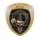 MacNeil Clan Crest Plaque showcasing intricate Scottish craftsmanship, perfect for home decor or as a meaningful gift.