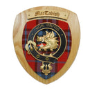Beautiful MacTavish Clan Crest Plaque showcasing Scottish heritage, handmade in Glasgow with intricate tartan design, perfect for home or office decor.