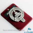 Morrison Clan Crest Badge in Pewter, a distinctive and stylish accessory for clan gatherings and everyday wear, featuring the traditional belted design.