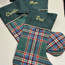 Custom Tartan Christmas Stocking with Embroidery