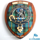 Smith Clan Crest Plaque beautifully handmade in Glasgow, showcasing a unique Scottish tartan design and crest for proud heritage display.