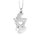 Scotland Map Pendant showcasing a beautiful design with a heart cut-out, symbolizing love and nostalgia for Scotland. Perfect gift choice for those who cherish their Scottish heritage.