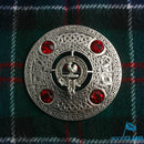 Sinclair Clan Crest Pewter Plaid Brooch