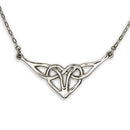 Celtic Heart Necklet showcasing intricate Celtic design, made from durable pewter, perfect for elegant styling and meaningful gifting.
