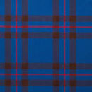 Heavyweight Tartan Material 16oz Wool 'Strome' displayed elegantly, showcasing its vibrant patterns and rich texture, ideal for sewing projects.