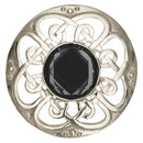 Culloden Plaid Brooch styled with a formal ensemble, perfect for adding a touch of sophistication.