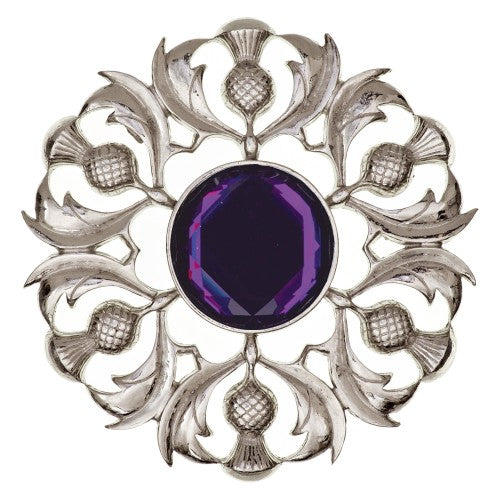 Scottish Thistle Plaid Brooch