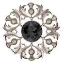 Elegant Scottish Thistle Plaid Brooch by Art Pewter, highlighting its rich colors and quality craftsmanship, ideal for any occasion.