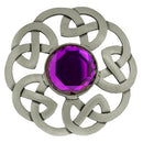 Antique Celtic Interlace Plaid Brooch