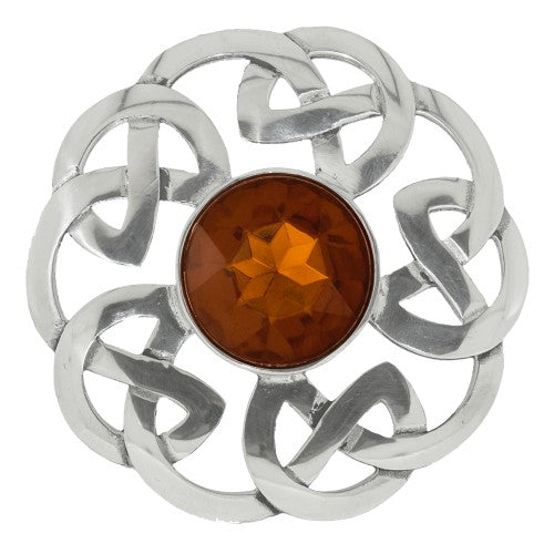 Celtic Interlace Plaid Brooch