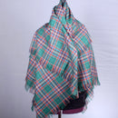 MacFarlane Hunting Ancient Wool Stole in vibrant tartan pattern, showcasing its luxurious texture and elegant fringe, perfect for stylish warmth.