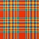 Personalized Tartan Handfasting Ribbon - Straight draped beautifully, highlighting its lightweight material and hemmed edges.