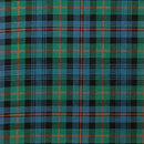 Close-up of Luxury Tartan Handfasting Ribbon with Embroidery featuring rich fabric and personalized details.