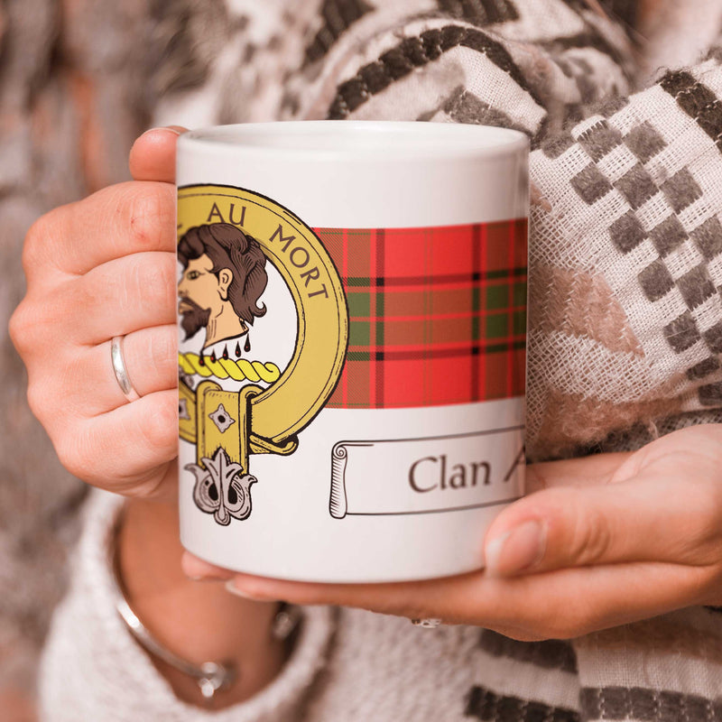 Adair Clan Crest and Tartan Mug