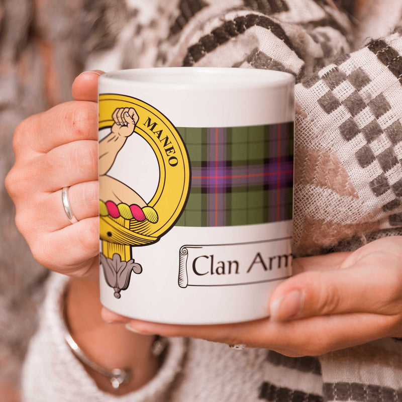Amstrong Clan Crest and Tartan Mug